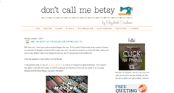 Desktop Screenshot of dontcallmebetsy.com